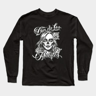 day of the dead - woman skull Long Sleeve T-Shirt